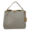 LOUIS VUITTON Graceful MM Damier Azur Hobo Shoulder Bag White