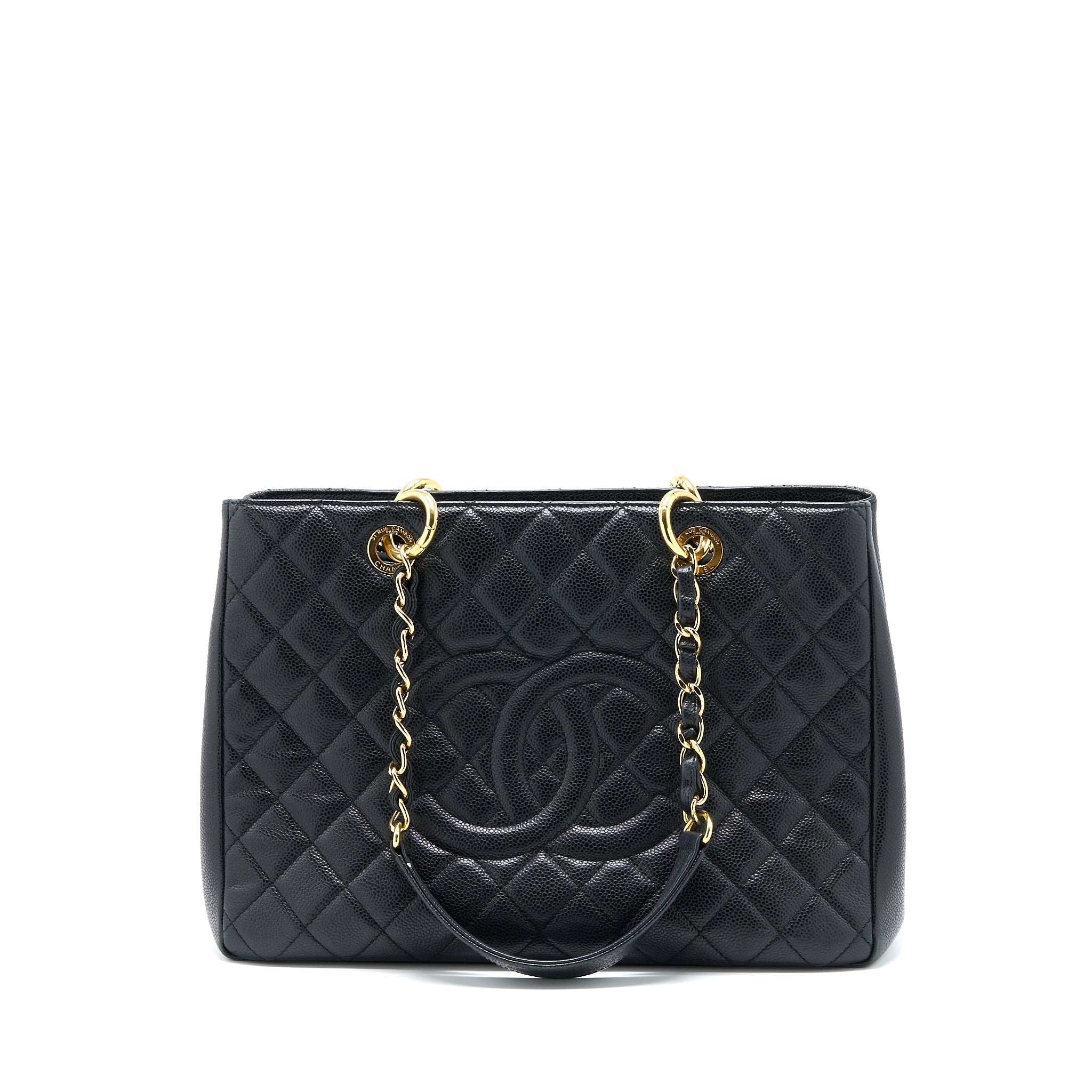 Chanel Grand Shopping Tote Bag Caviar Black