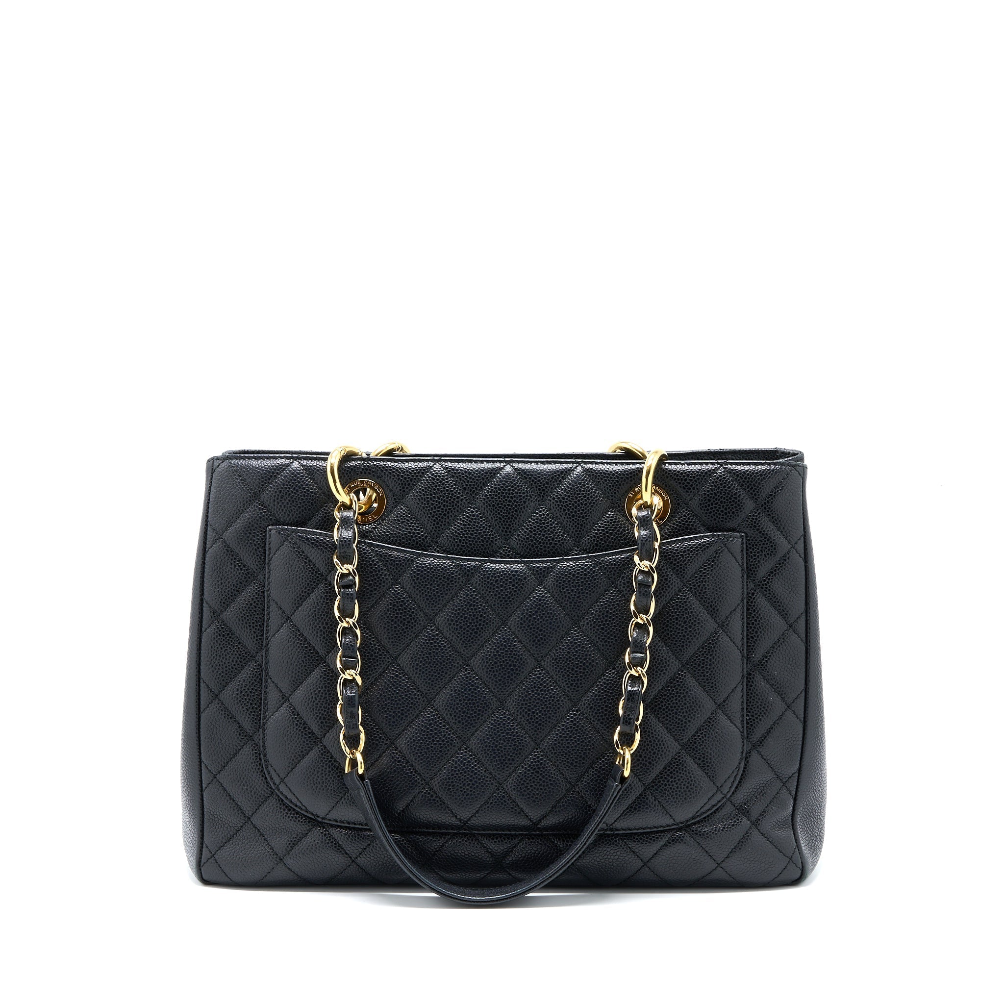 Chanel Grand Shopping Tote Bag Caviar Black