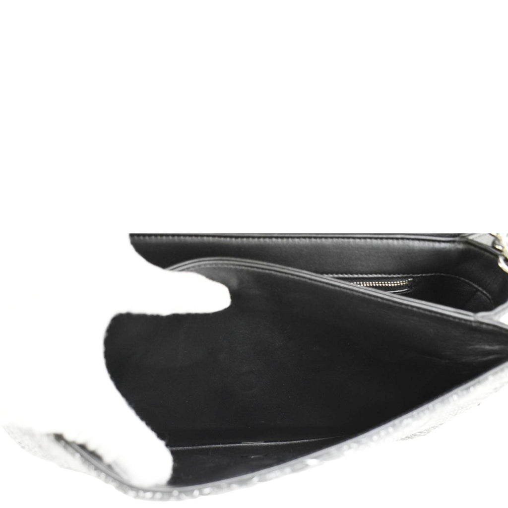 CHANEL Perfect Edge Large Flap Snakeskin Shoulder Bag Black