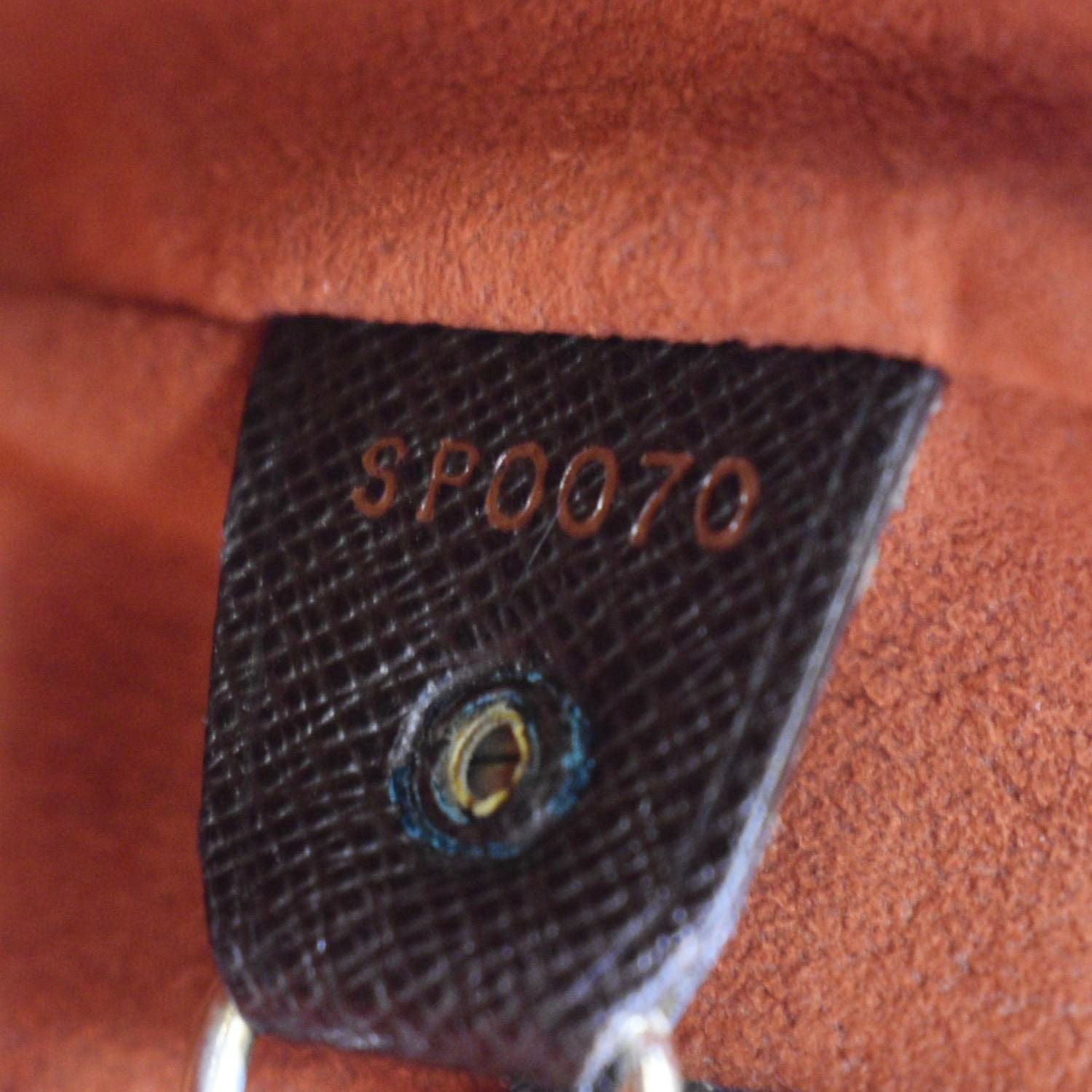 LOUIS VUITTON Marais Bucket Damier Ebene Shoulder Bag Brown