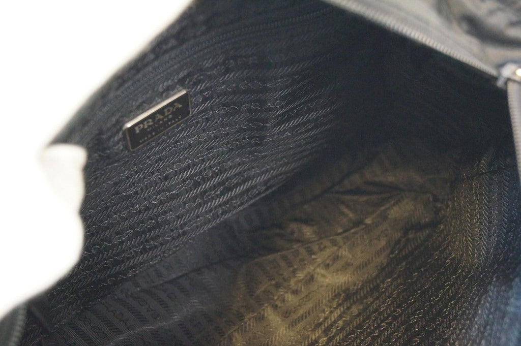 Prada Nylon Black Tote Shoulder Bag Vintage