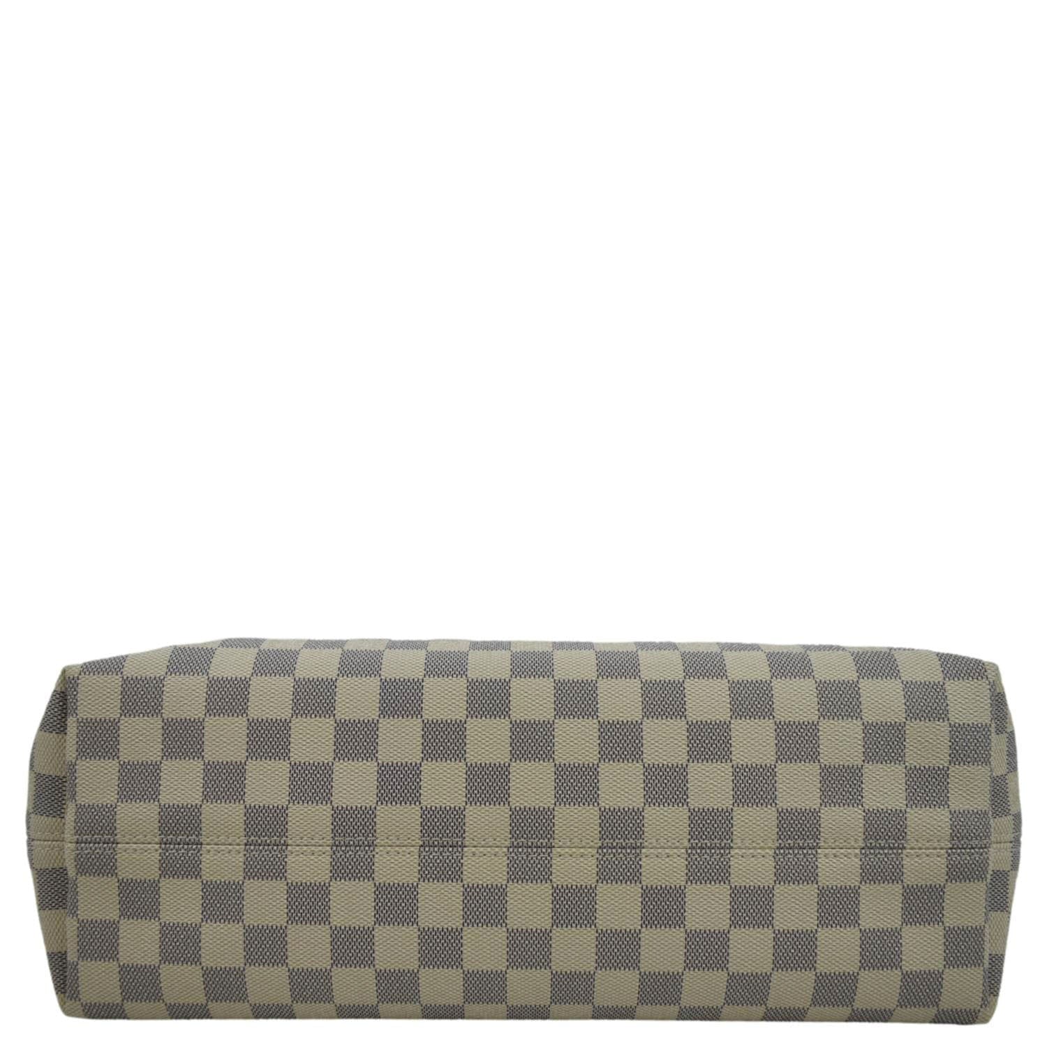 LOUIS VUITTON Graceful MM Damier Azur Hobo Shoulder Bag White