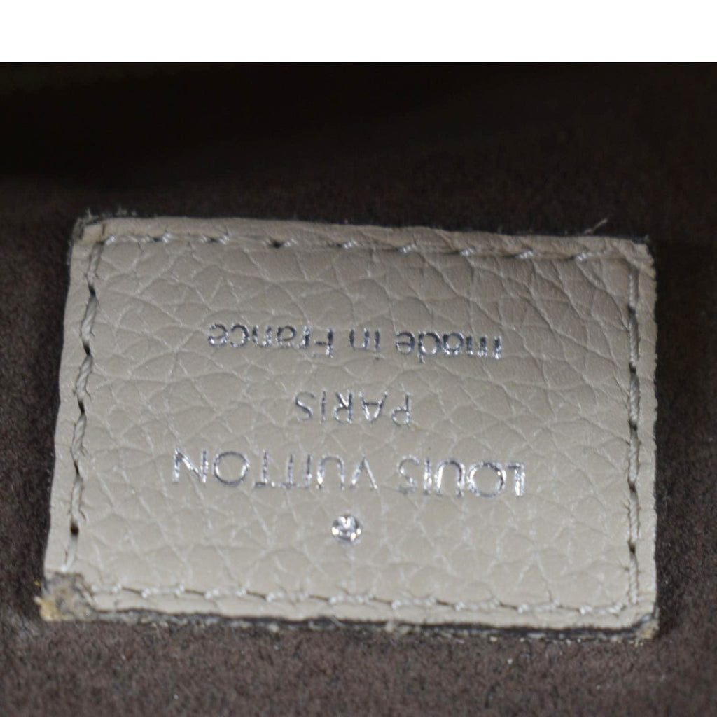 LOUIS VUITTON Babylone Mahina Calfskin Leather Shoulder Bag Galet