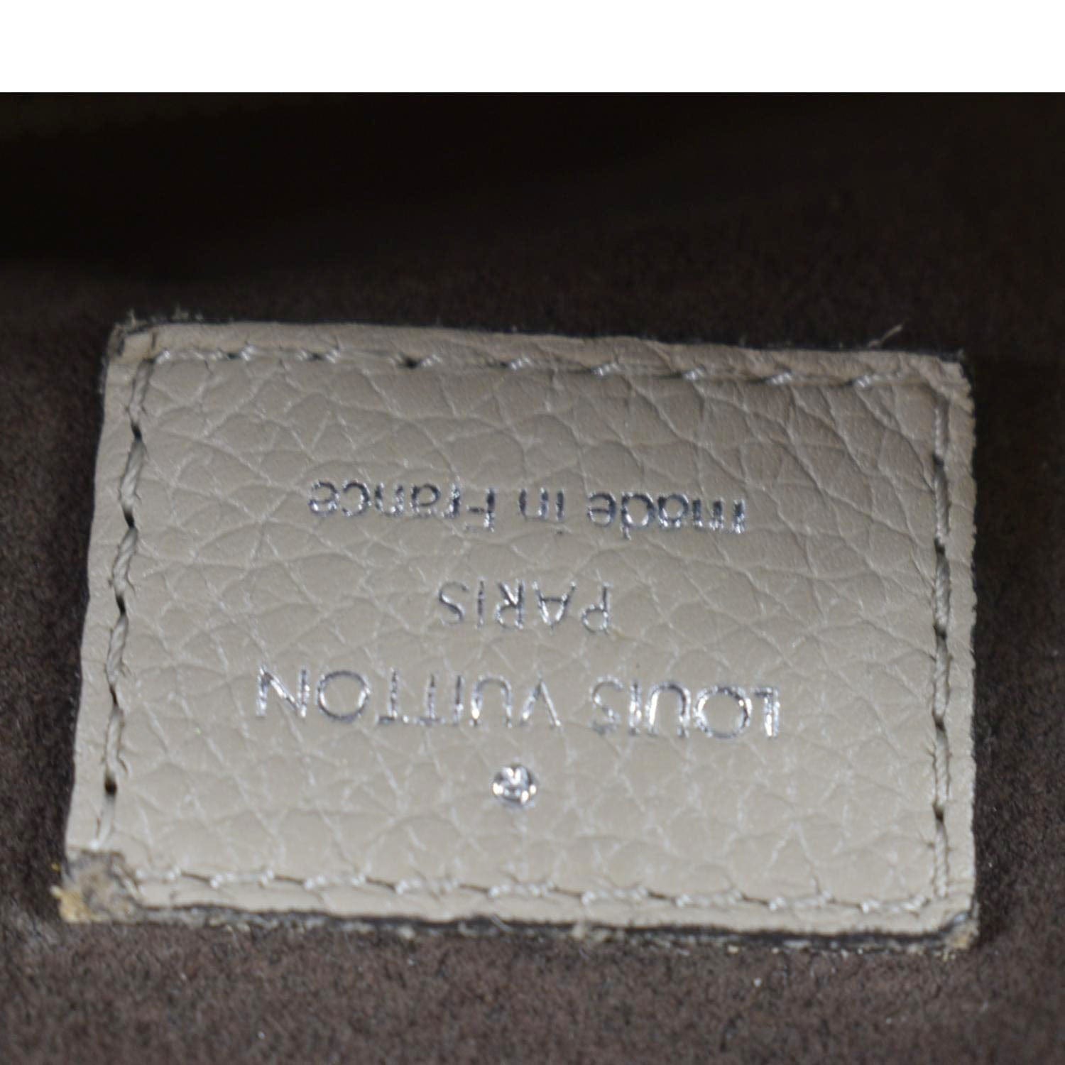 LOUIS VUITTON Babylone Mahina Calfskin Leather Shoulder Bag Galet