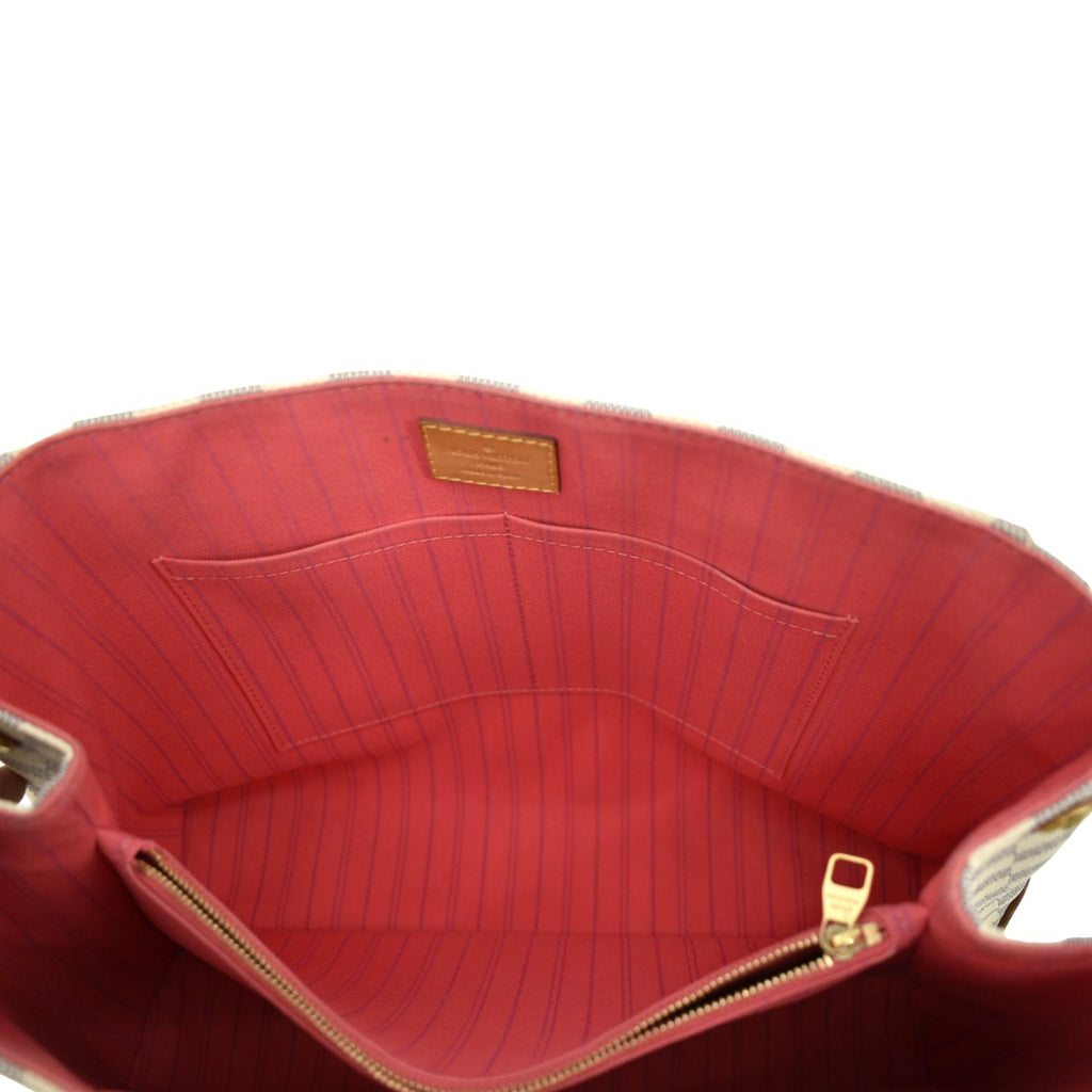 LOUIS VUITTON Calvi Damier Azur Shoulder Bag White