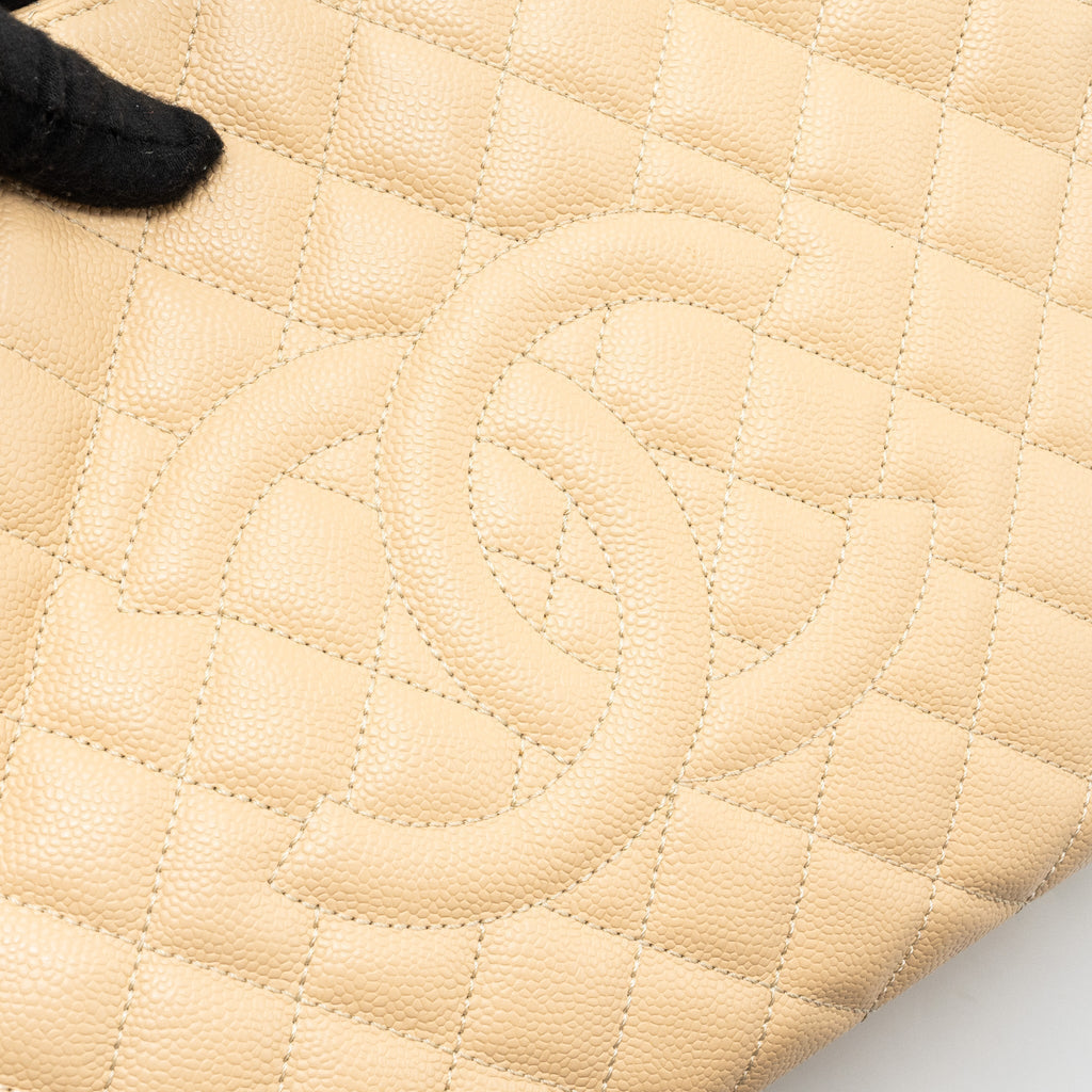 Chanel Grand Shopping Tote Caviar Beige