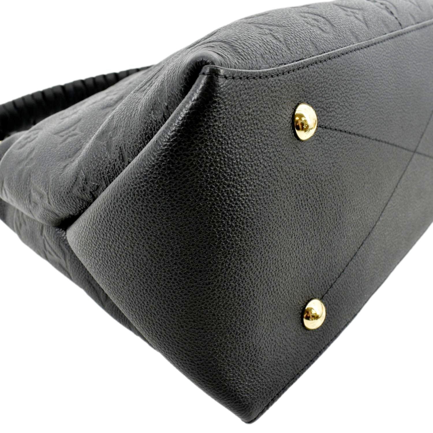 LOUIS VUITTON Maida Monogram Empreinte Leather Hobo Shoulder Bag Black