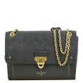 LOUIS VUITTON Vavin MM Monogram Empreinte Leather Shoulder Bag Black