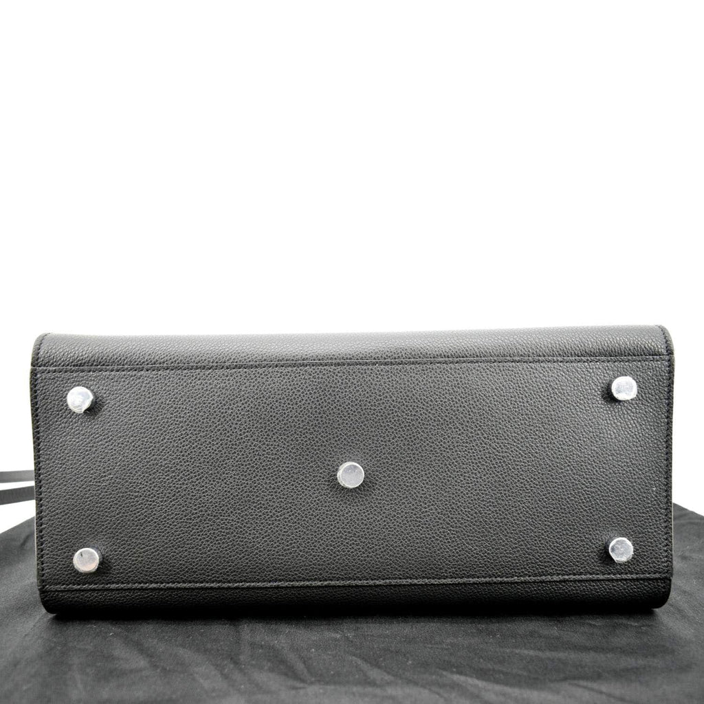 YVES SAINT LAURENT Sac de Jour Leather Satchel Shoulder Bag Black