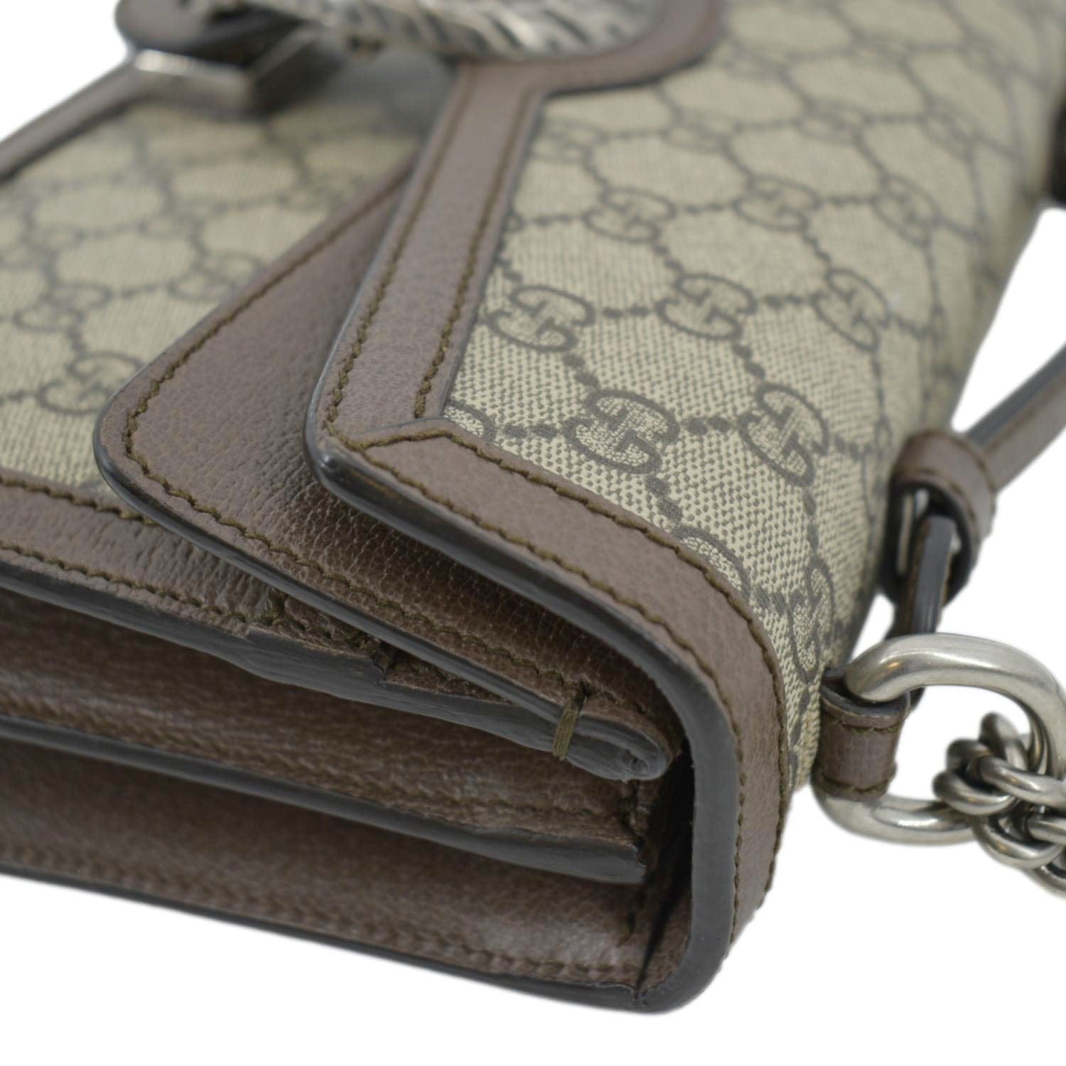 GUCCI Dionysus GG Supreme Top Handle Shoulder Bag Beige 621512