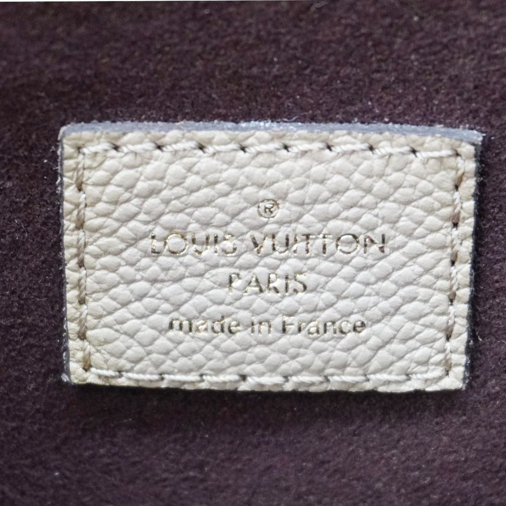 LOUIS VUITTON Neverfull MM Empreinte Leather Tote Shoulder Bag Beige