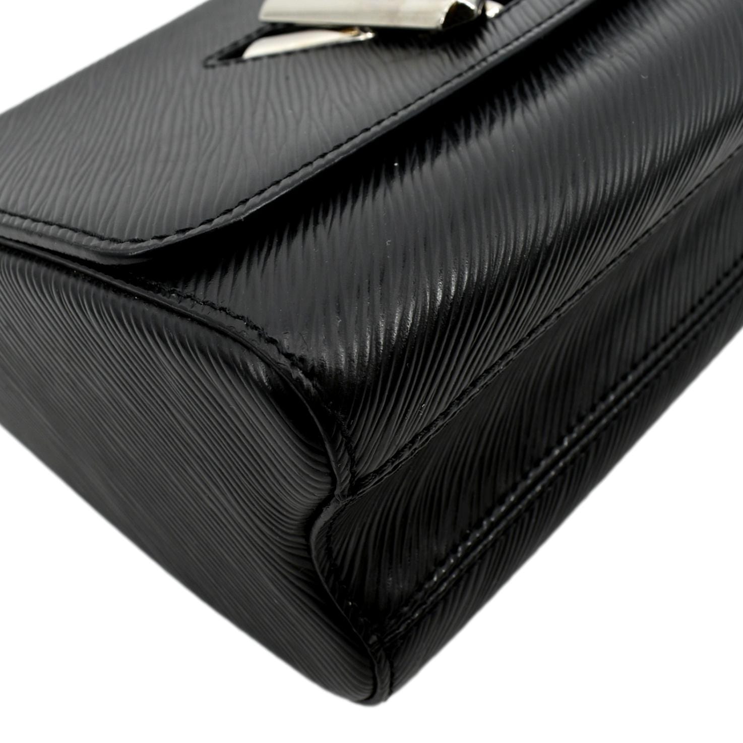 LOUIS VUITTON LV Twist MM Epi Leather Shoulder Bag Black