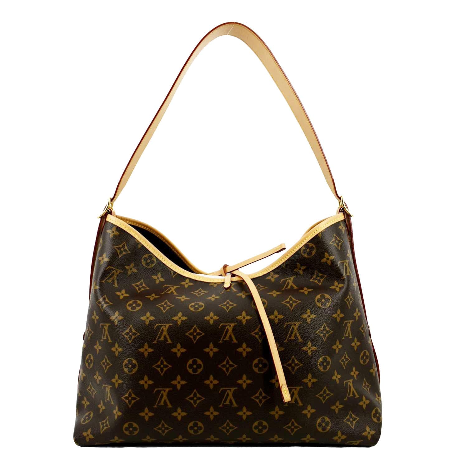 LOUIS VUITTON Carryall MM Monogram Canvas Shoulder Bag Brown