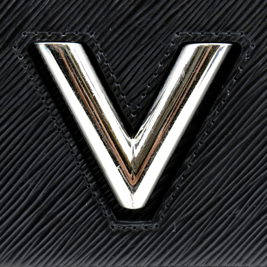 LOUIS VUITTON LV Twist MM Epi Leather Shoulder Bag Black