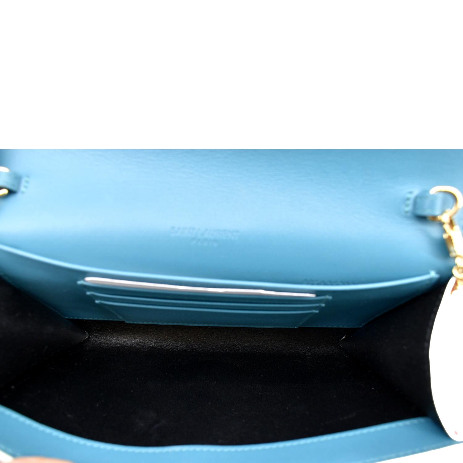 YVES SAINT LAURENT Floral Print Leather Shoulder Bag Multicolor