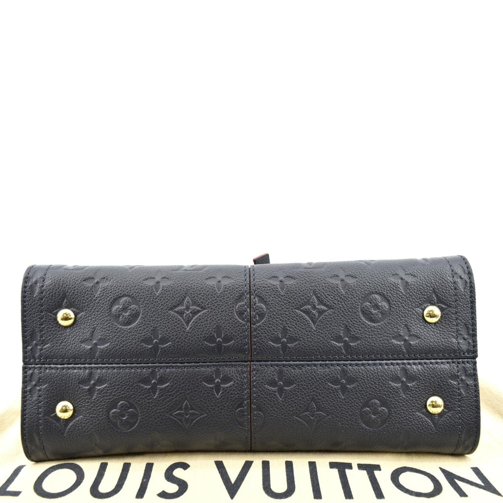 LOUIS VUITTON Sully PM Monogram Empreinte Leather Shoulder Bag Marine Rouge