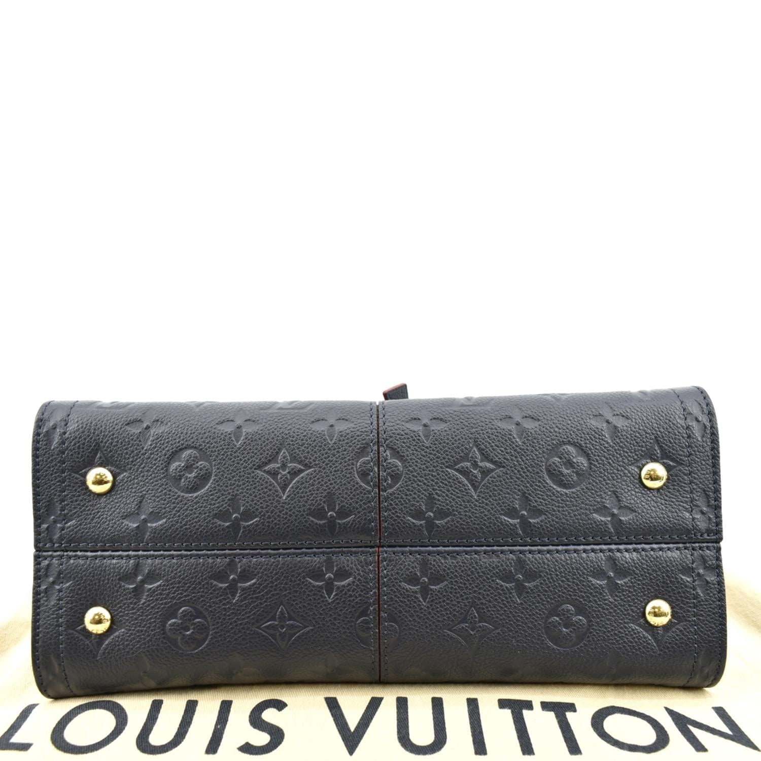 LOUIS VUITTON Sully PM Monogram Empreinte Leather Shoulder Bag Marine Rouge