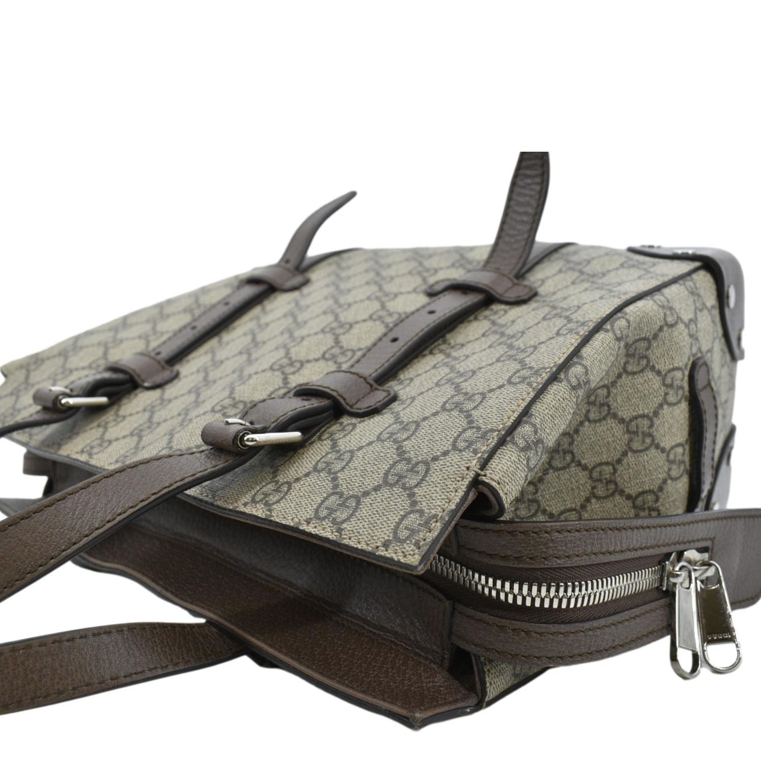 GUCCI Small GG Supreme Canvas Tote Bag Beige 643814