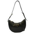 PRADA Arque Leather Shoulder Bag Black