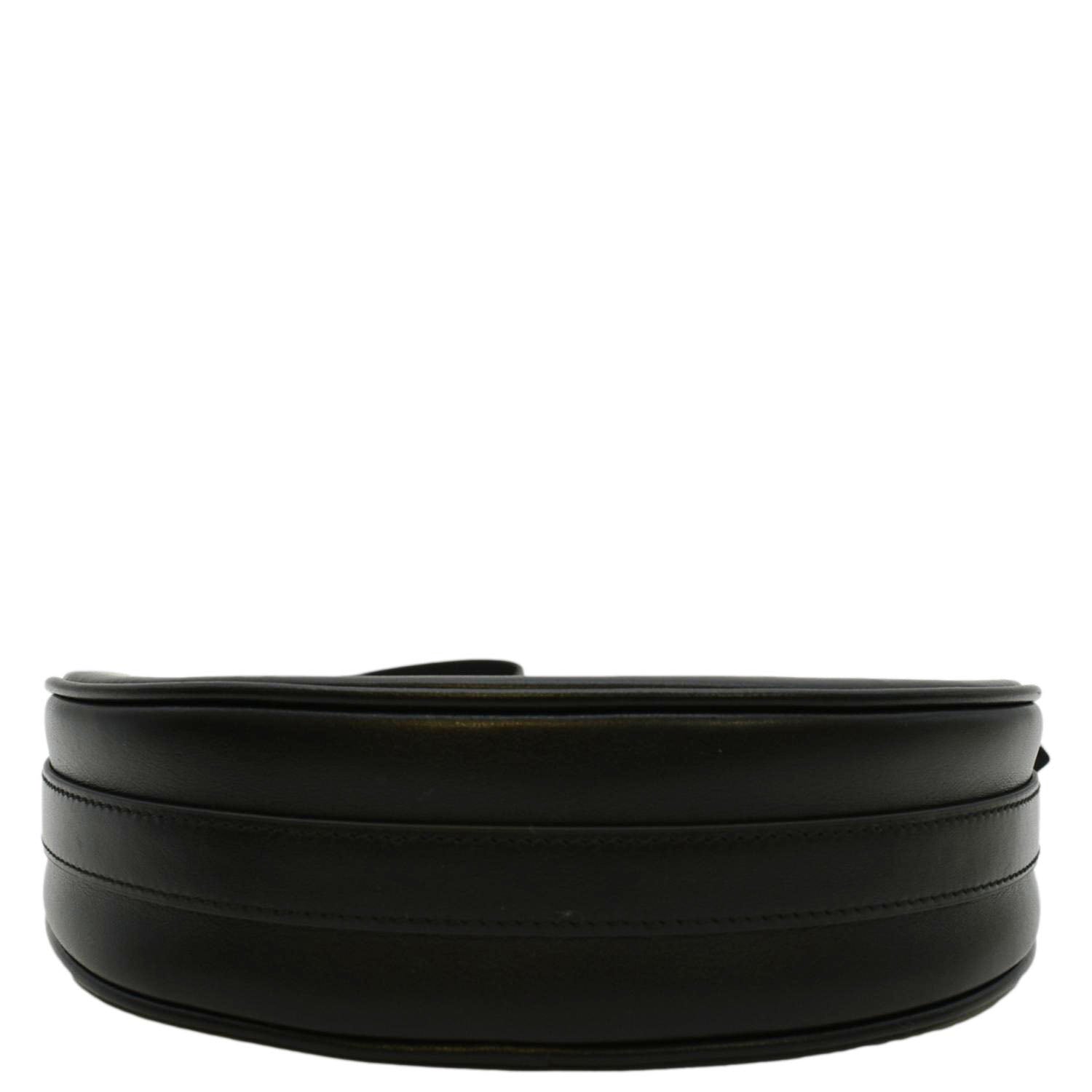 PRADA Arque Leather Shoulder Bag Black