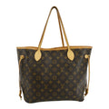 LOUIS VUITTON Neverfull MM Monogram Canvas Tote Bag Brown