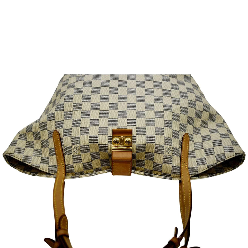 LOUIS VUITTON Salina PM Damier Azur Shoulder Bag White