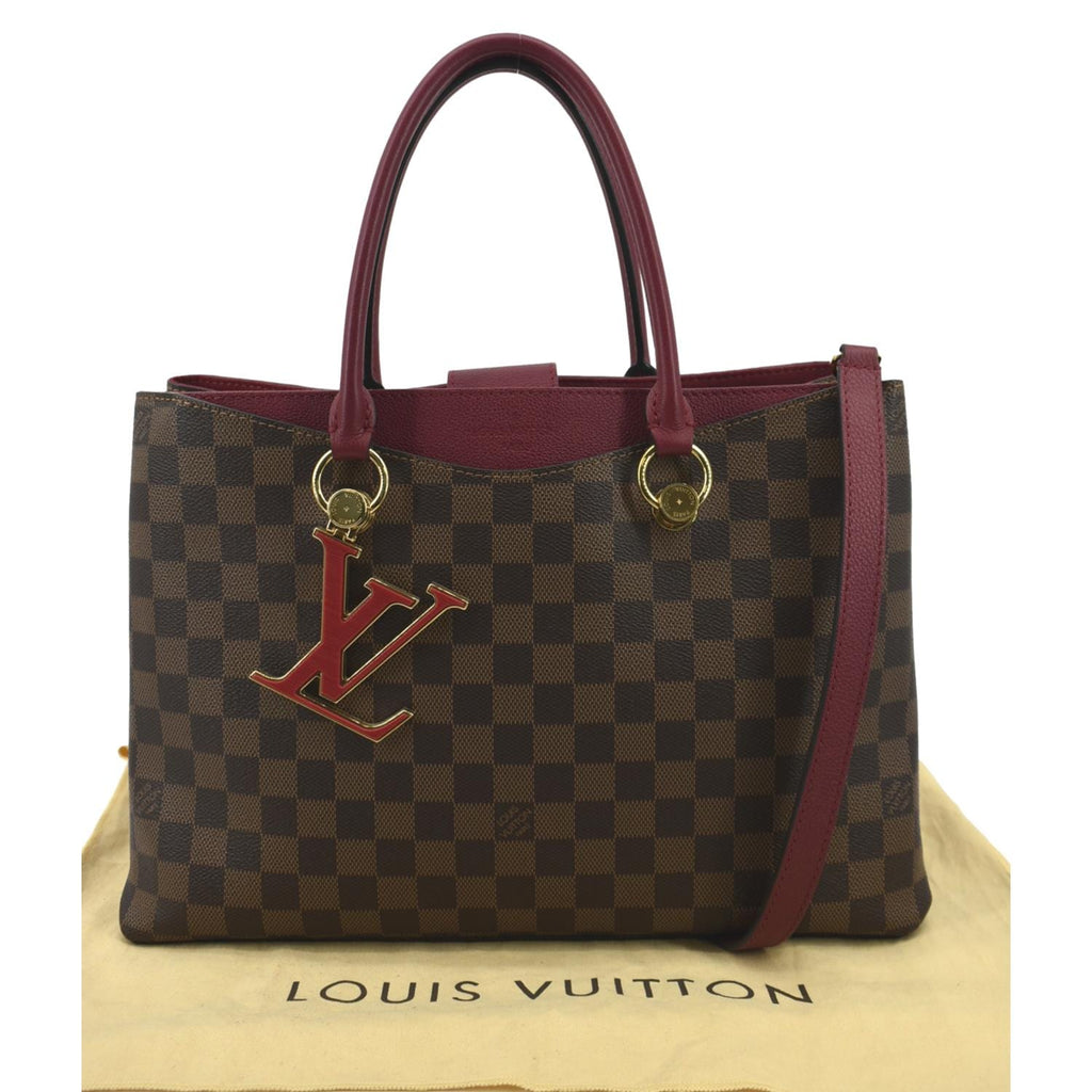 LOUIS VUITTON LV Riverside Damier Ebene Shoulder Bag Brown