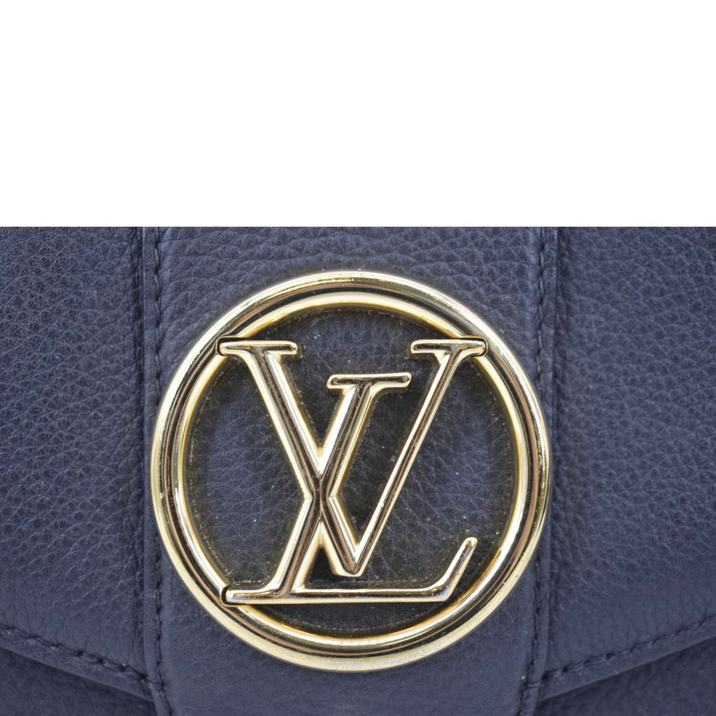 LOUIS VUITTON LV Pont 9 Soft MM Calfskin Leather Shoulder Bag Noir