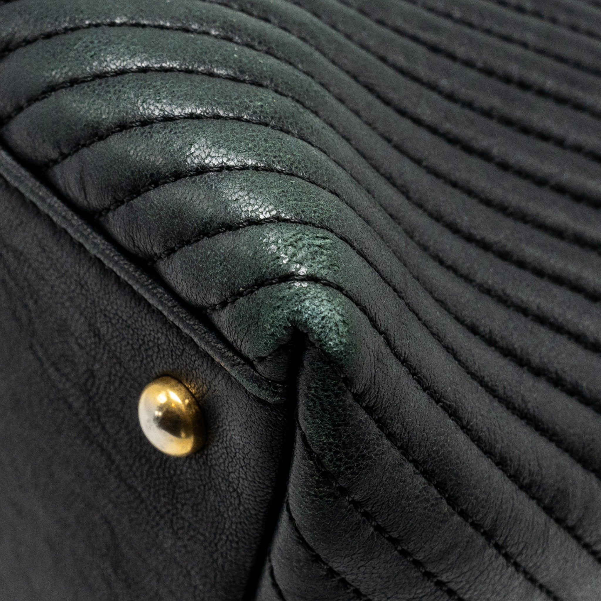 Chanel Chevron Shopping tote bag goatskin black