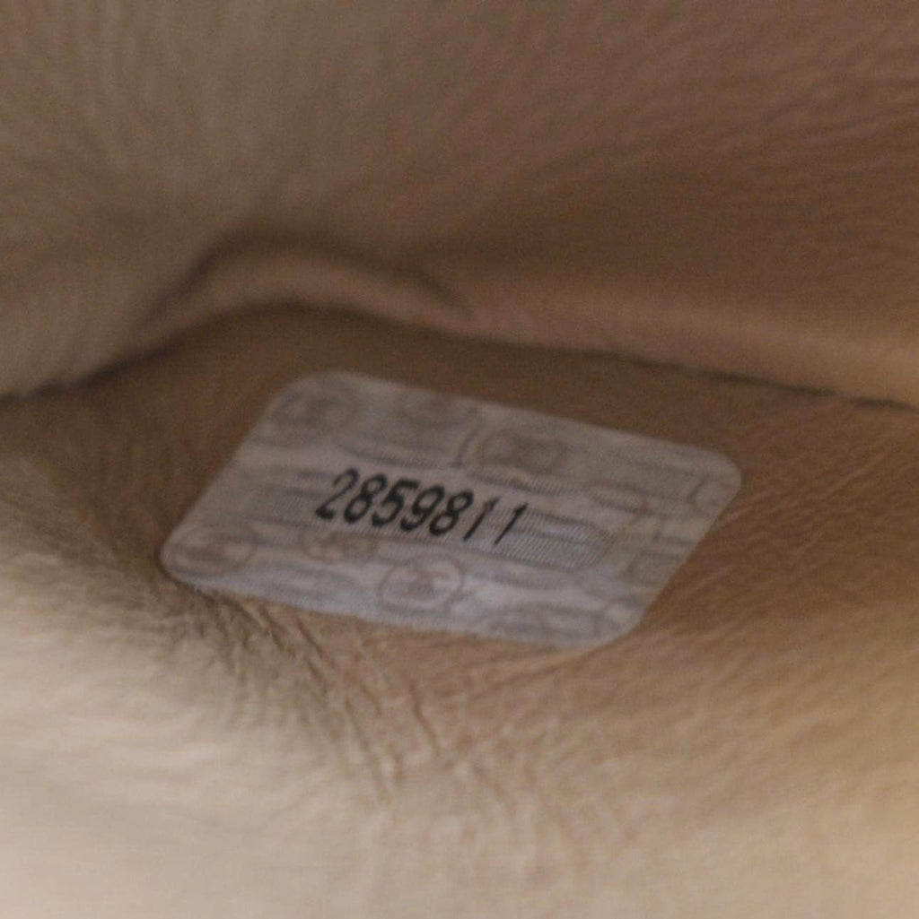 CHANEL Classic Double Flap Leather Shoulder Bag Taupe