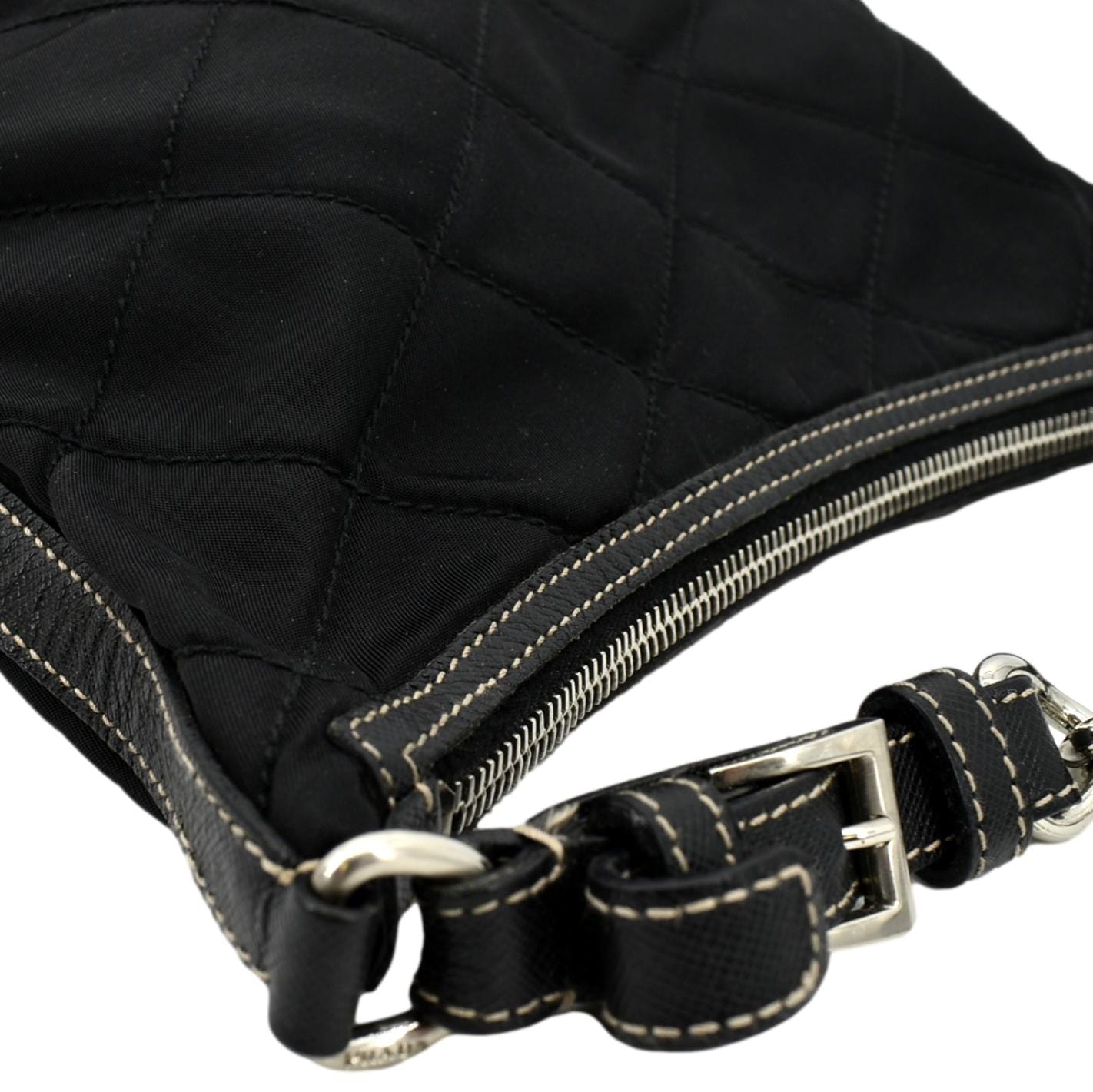 PRADA Tessuto Mini Re-Edition Nylon Shoulder Bag Black