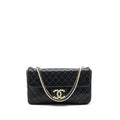 Chanel Westminster Shoulder Bag Lambskin Black L