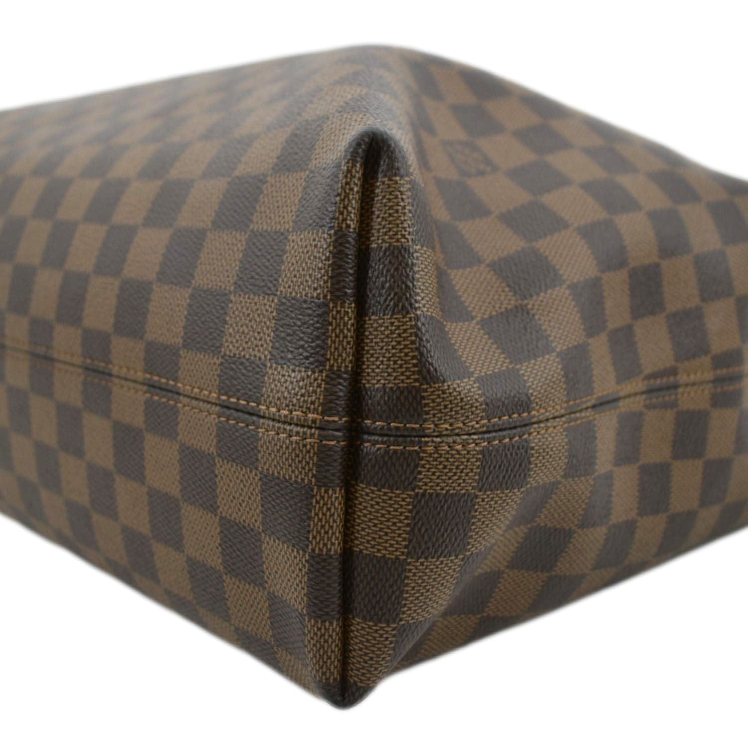 LOUIS VUITTON Graceful MM Damier Ebene Shoulder Bag Brown