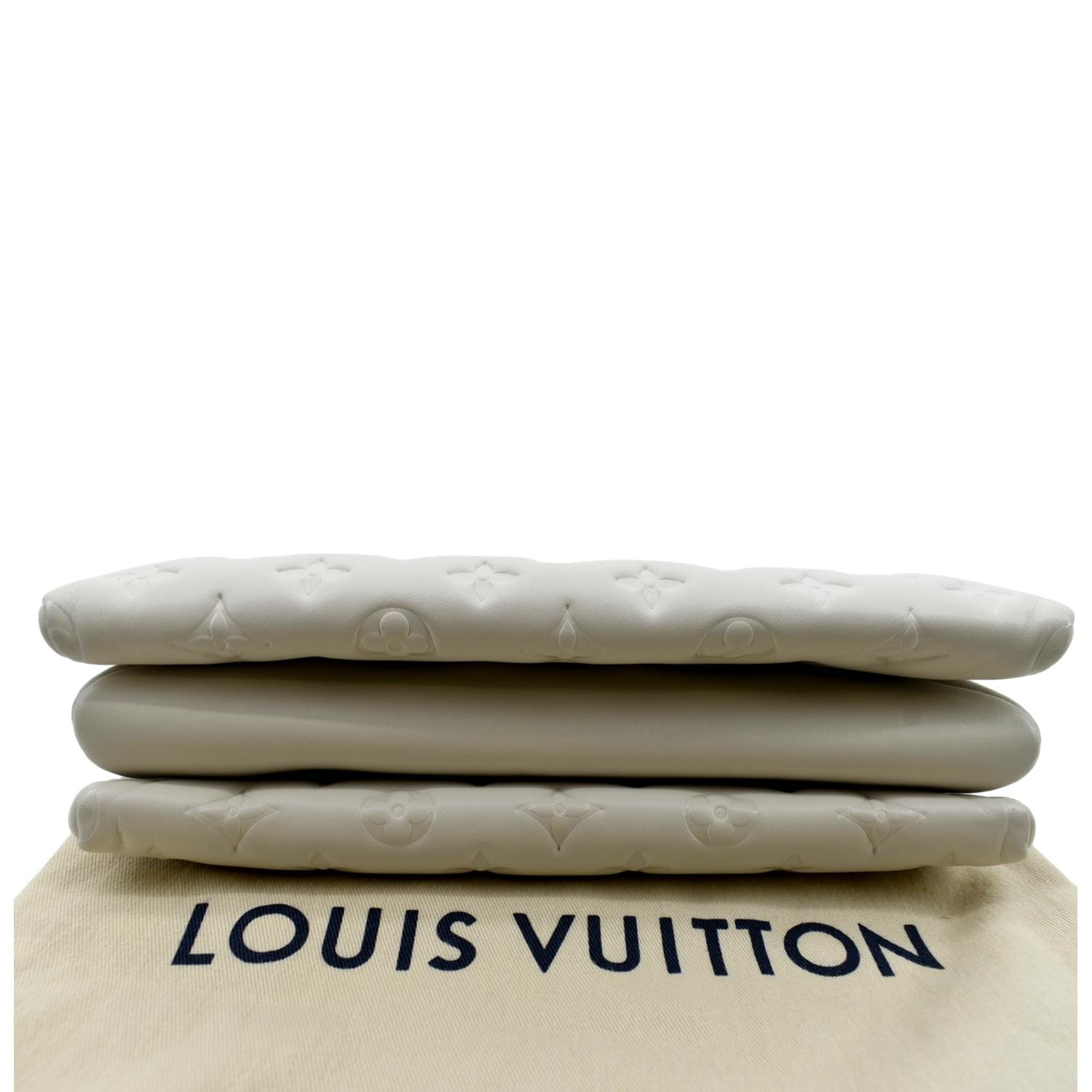 LOUIS VUITTON Coussin PM Monogram Embossed Shoulder Bag Creme