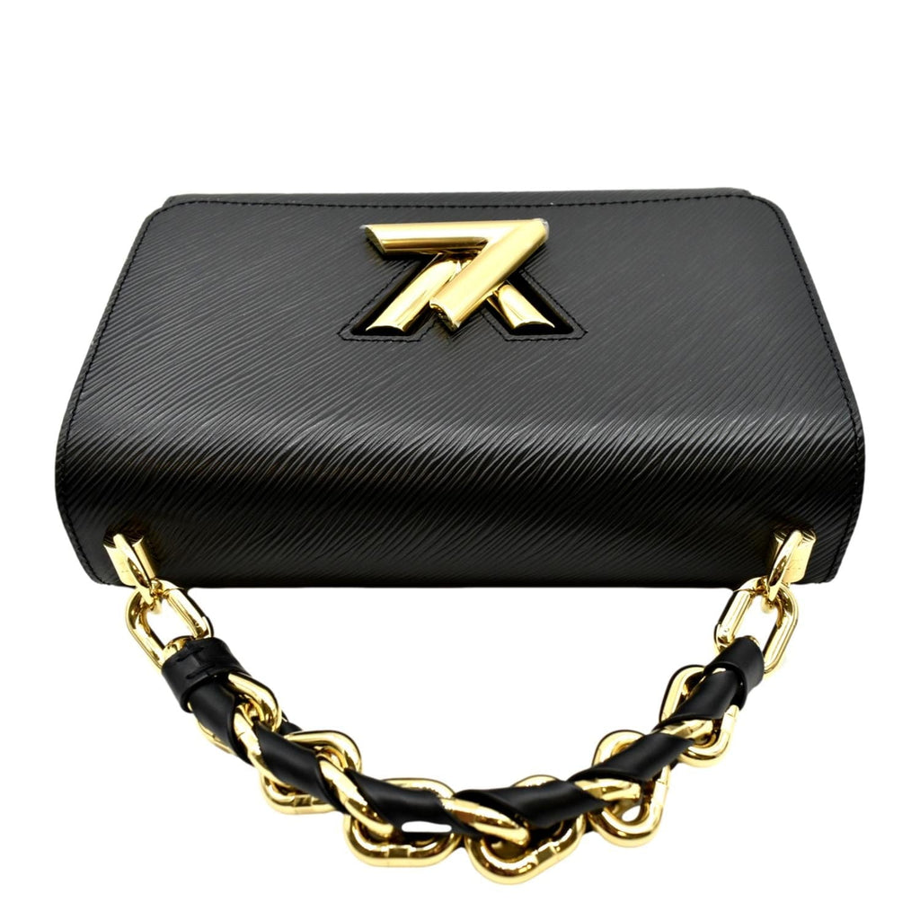 LOUIS VUITTON LV Twist MM Epi Leather Shoulder Bag Black