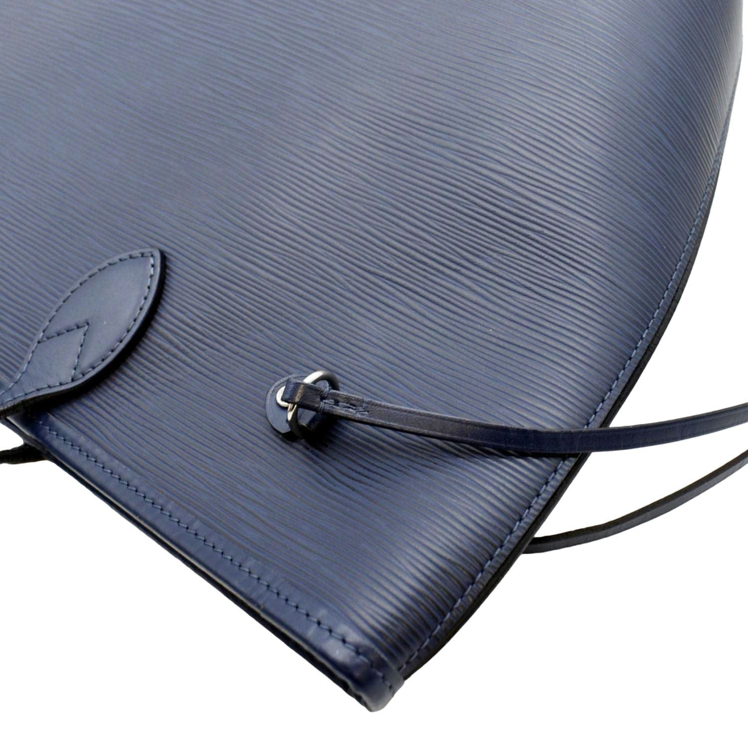 LOUIS VUITTON Neverfull MM Epi Leather Tote Shoulder Bag Blue
