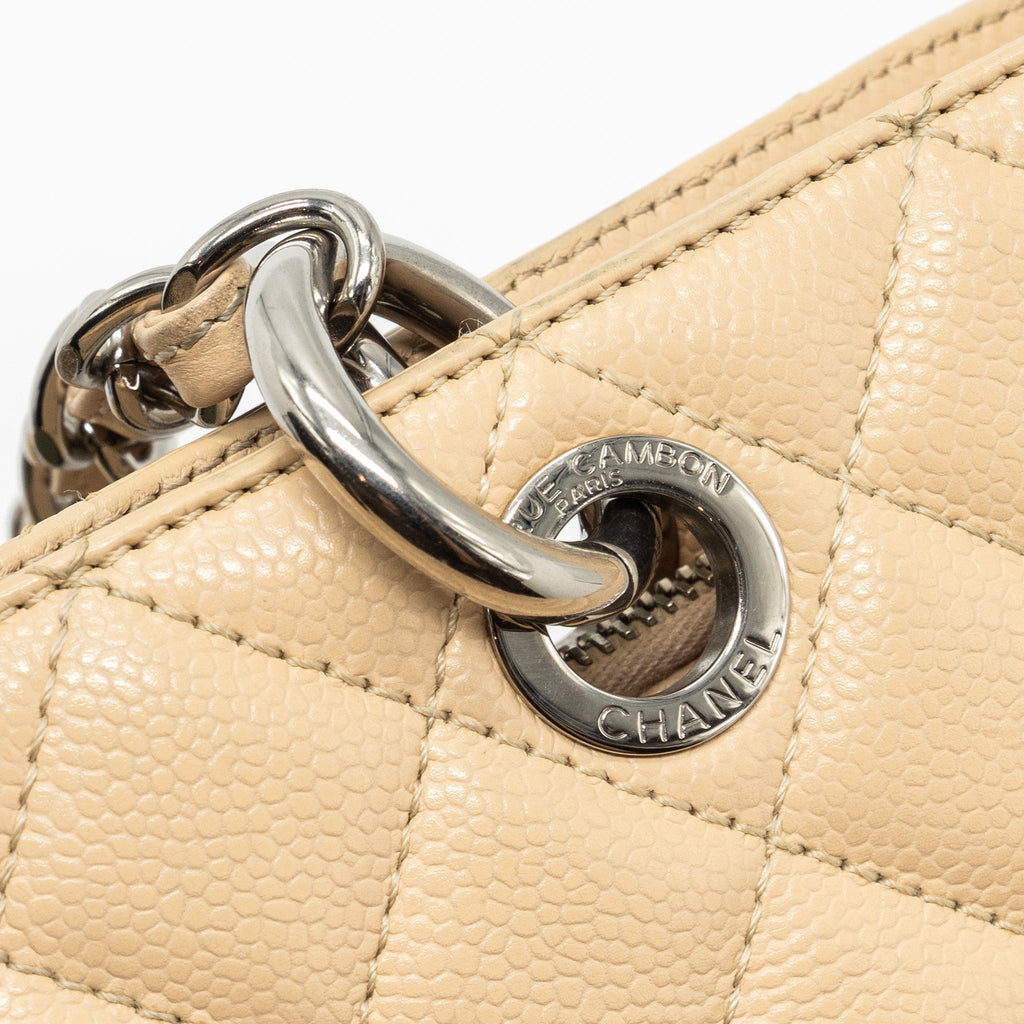 Chanel grand shopping tote bag caviar beige