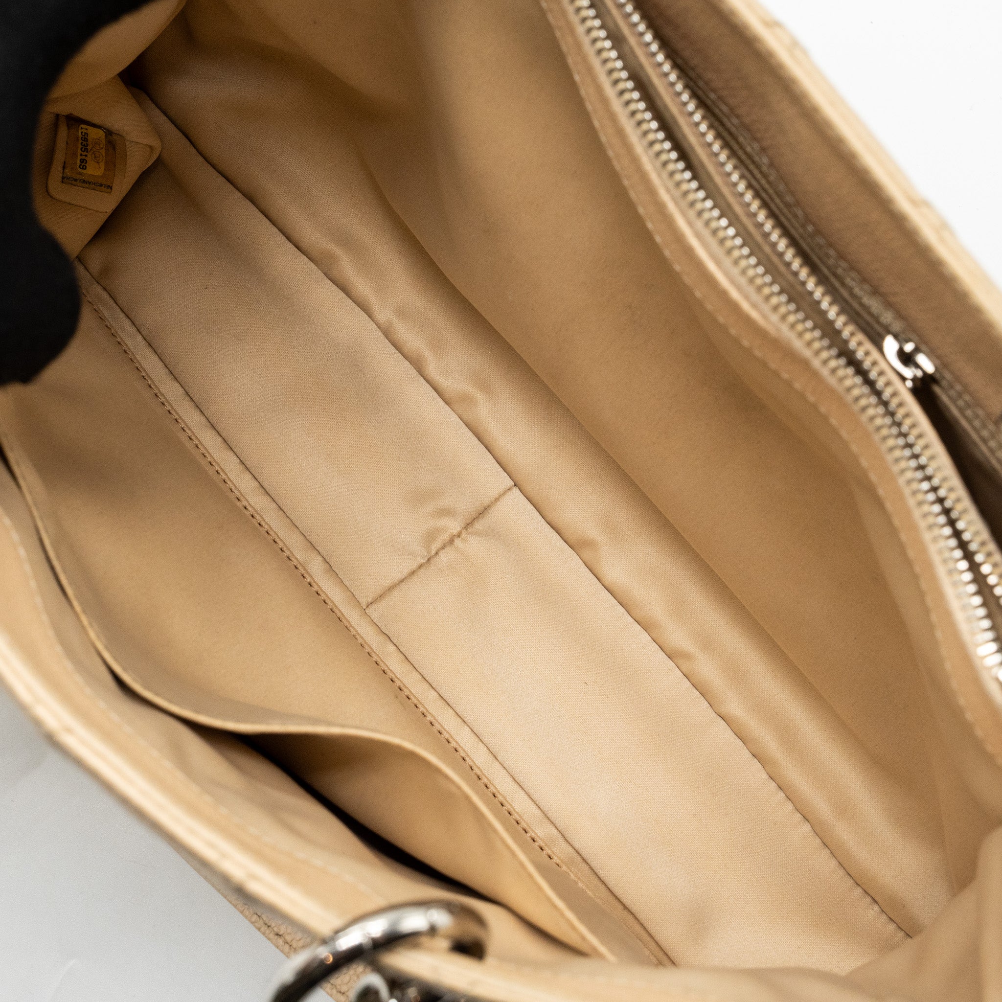 Chanel grand shopping tote bag caviar beige