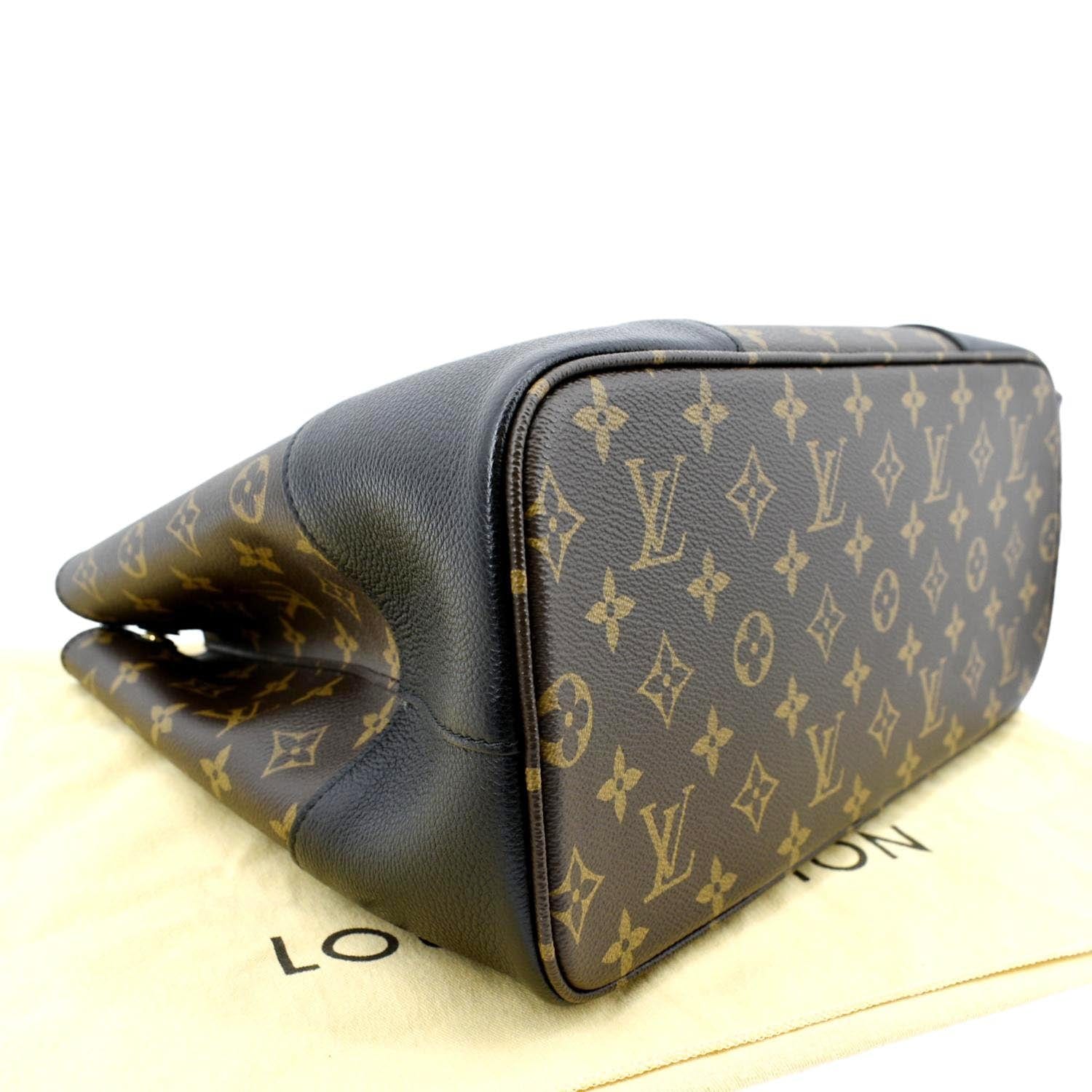 LOUIS VUITTON Flandrin Monogram Canvas Tote Shoulder Bag Brown