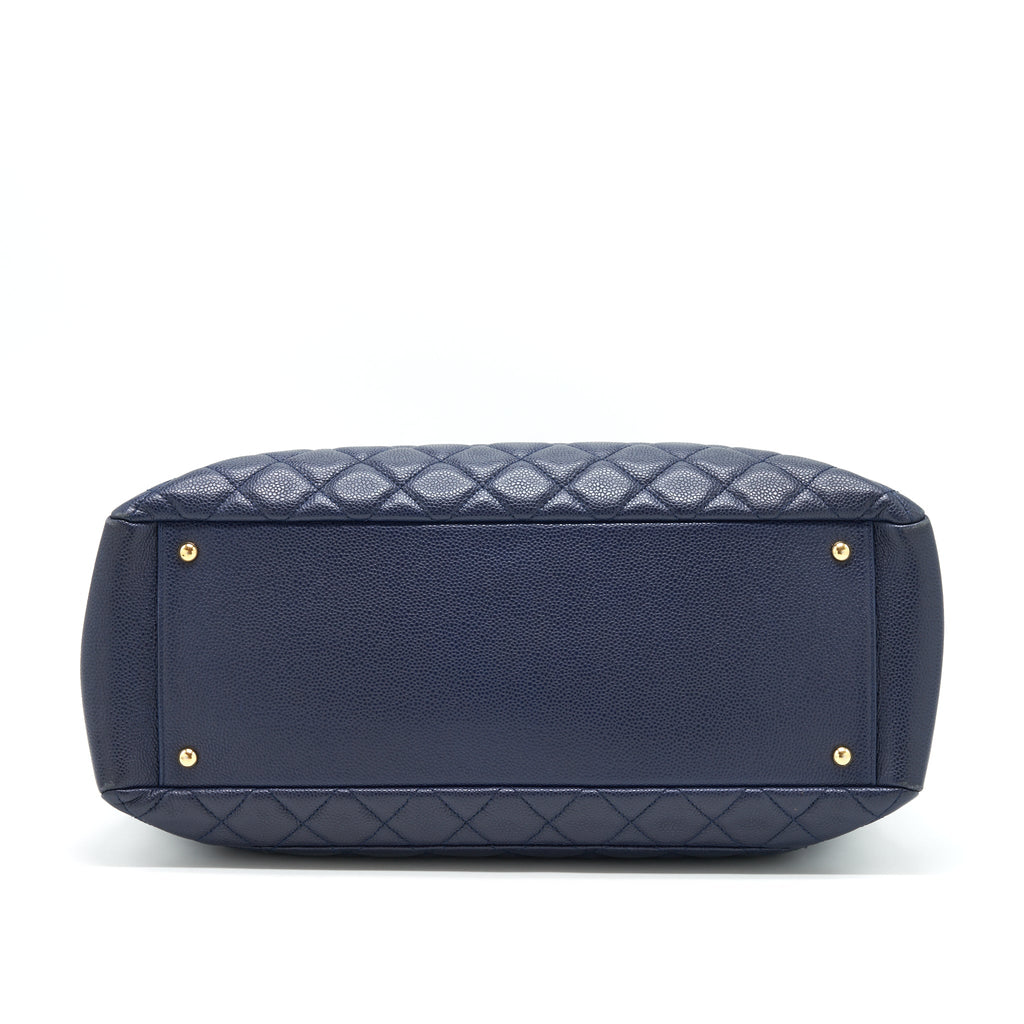 Chanel Grand Shopping Tote XL Caviar Navy Blue