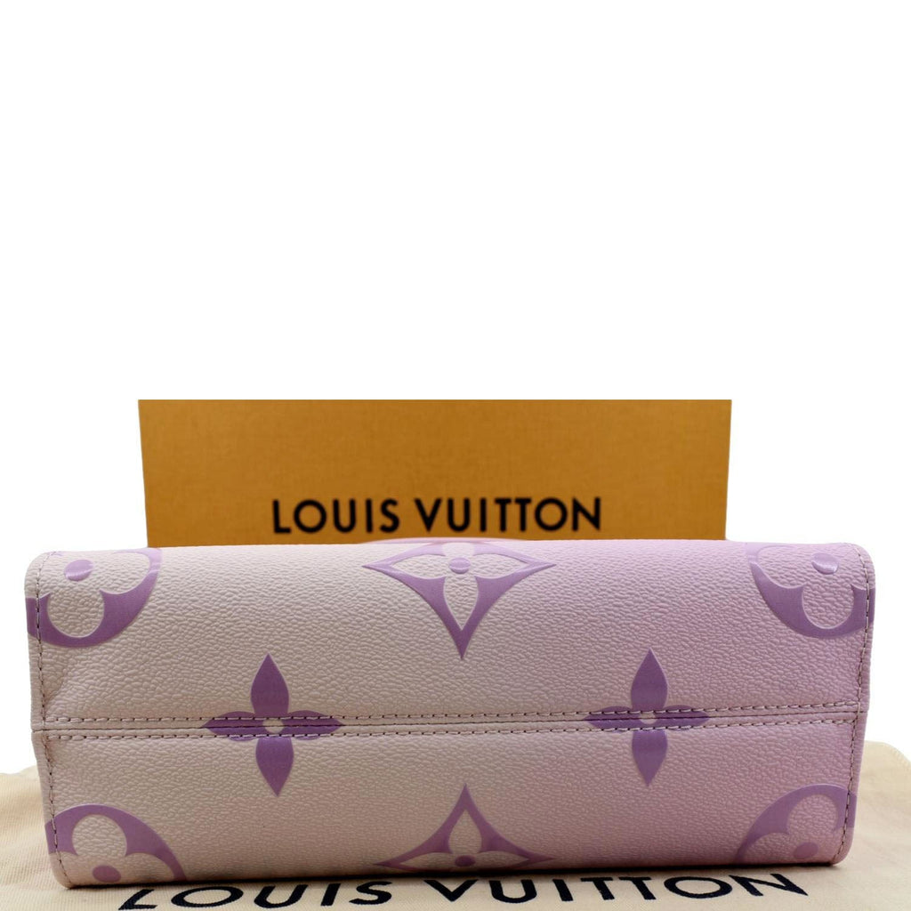 LOUIS VUITTON Onthego PM Monogram Coated Canvas Tote Sunrise Pastel