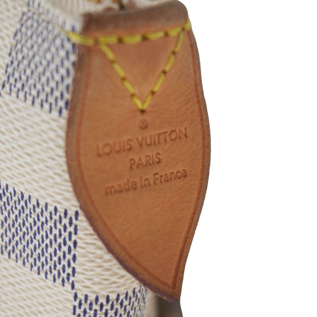 LOUIS VUITTON Totally MM Damier Azur Shoulder Bag White