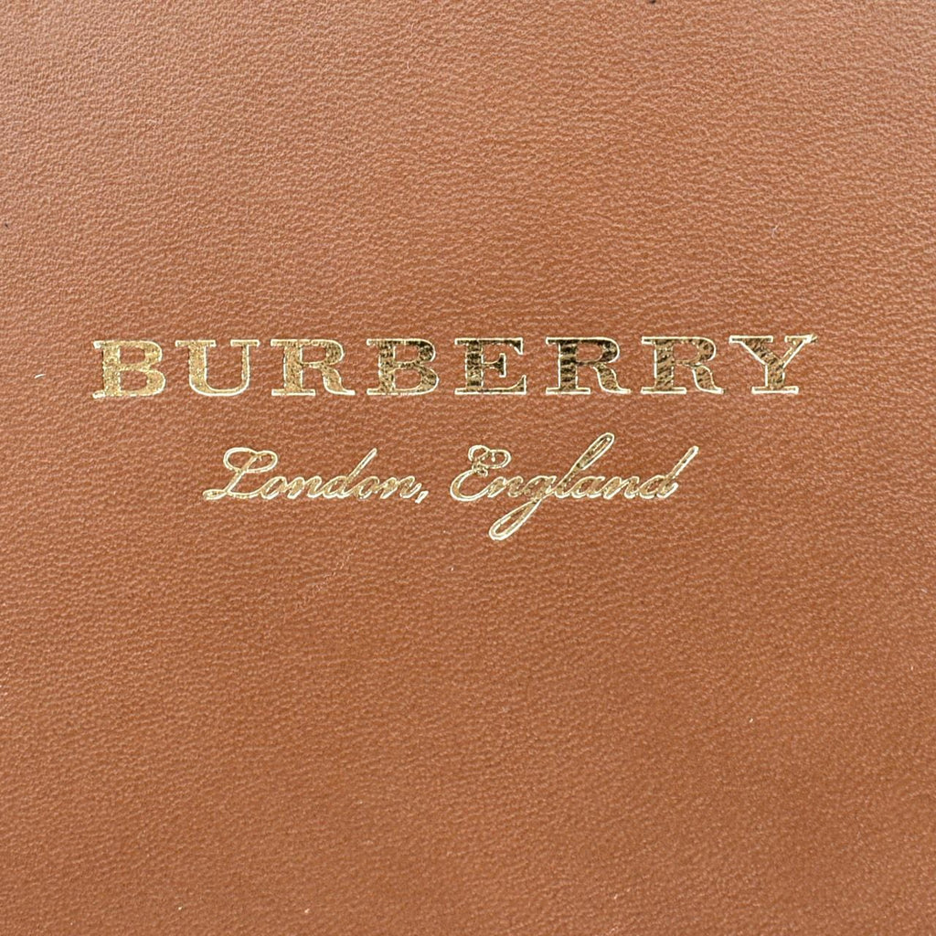 BURBERRY Bridle Pony Hair Leather Shoulder Bag Tan