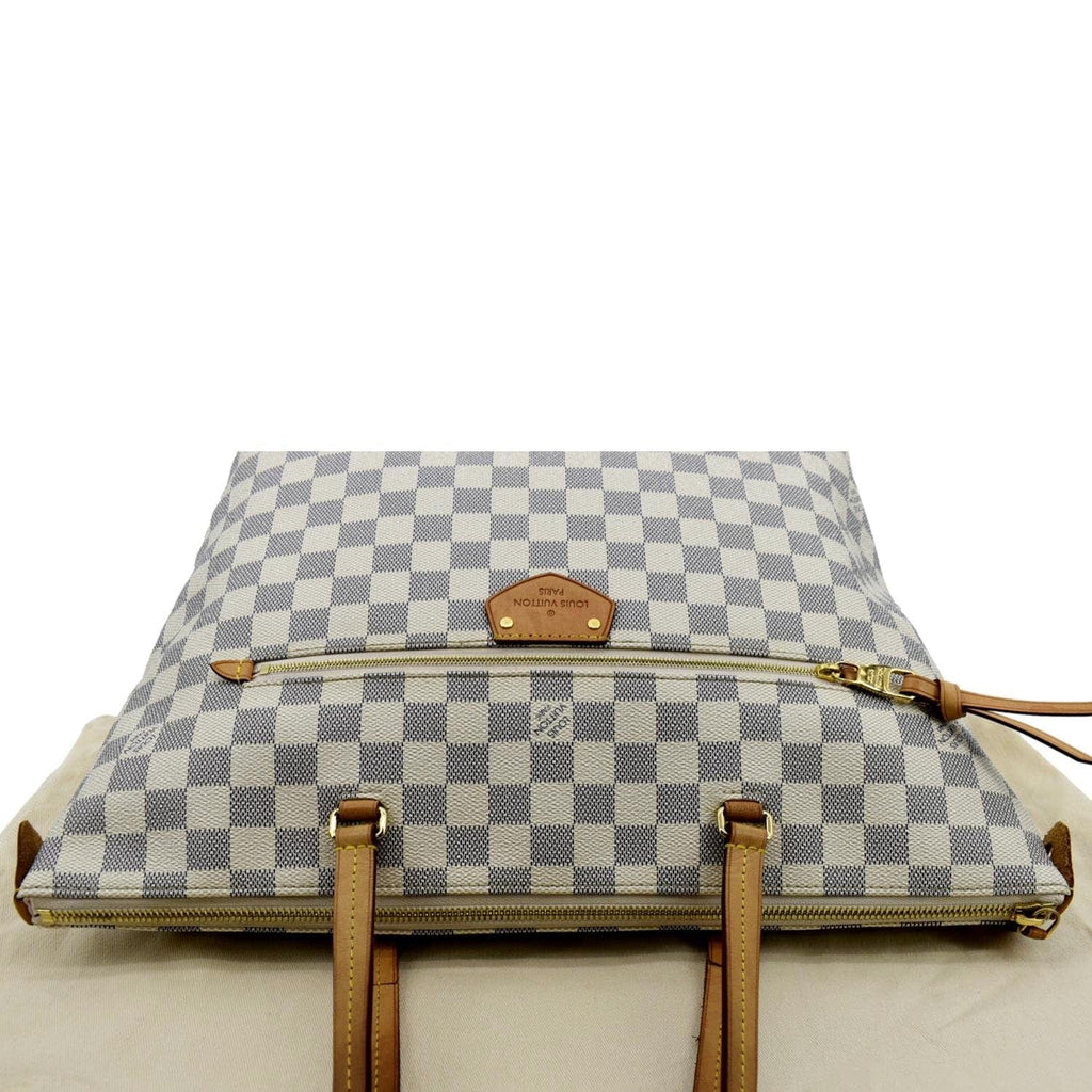 LOUIS VUITTON Iena MM Damier Azur Shoulder Bag White