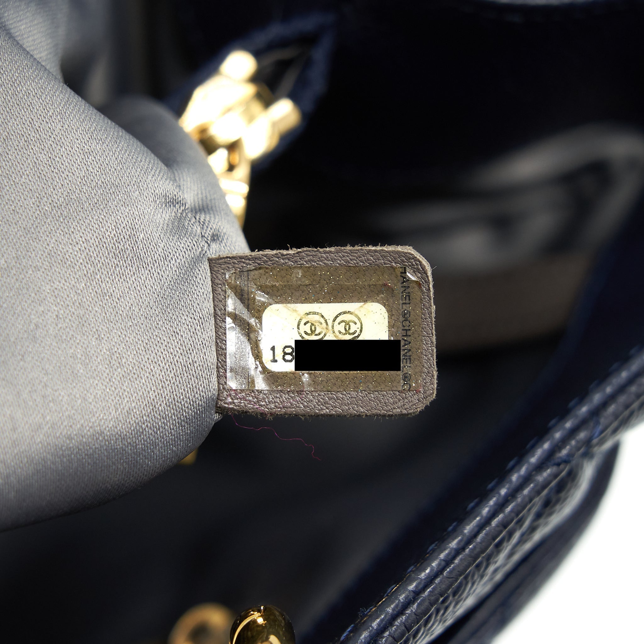 Chanel Grand Shopping Tote XL Caviar Navy Blue