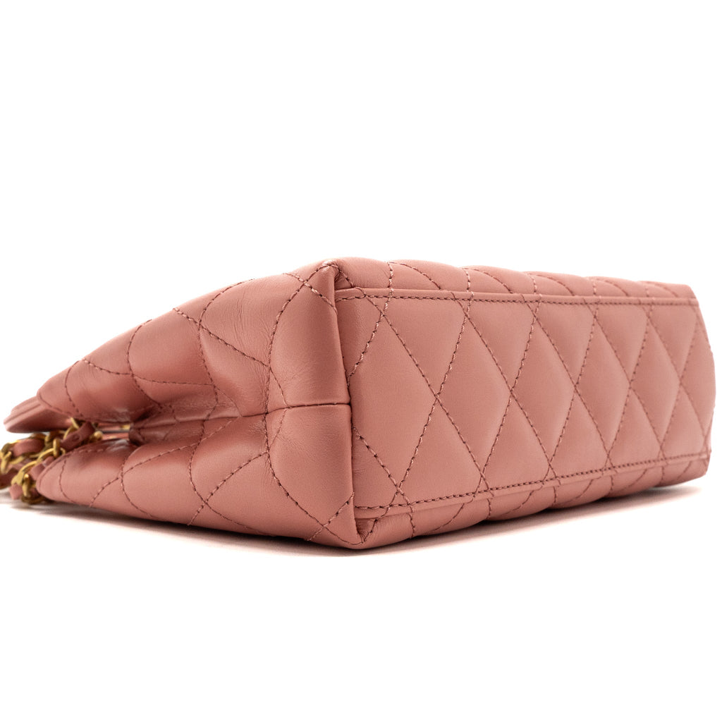 Chanel 23k Mini Shopping Tote Calfskin Pink Brushed (Microchip)