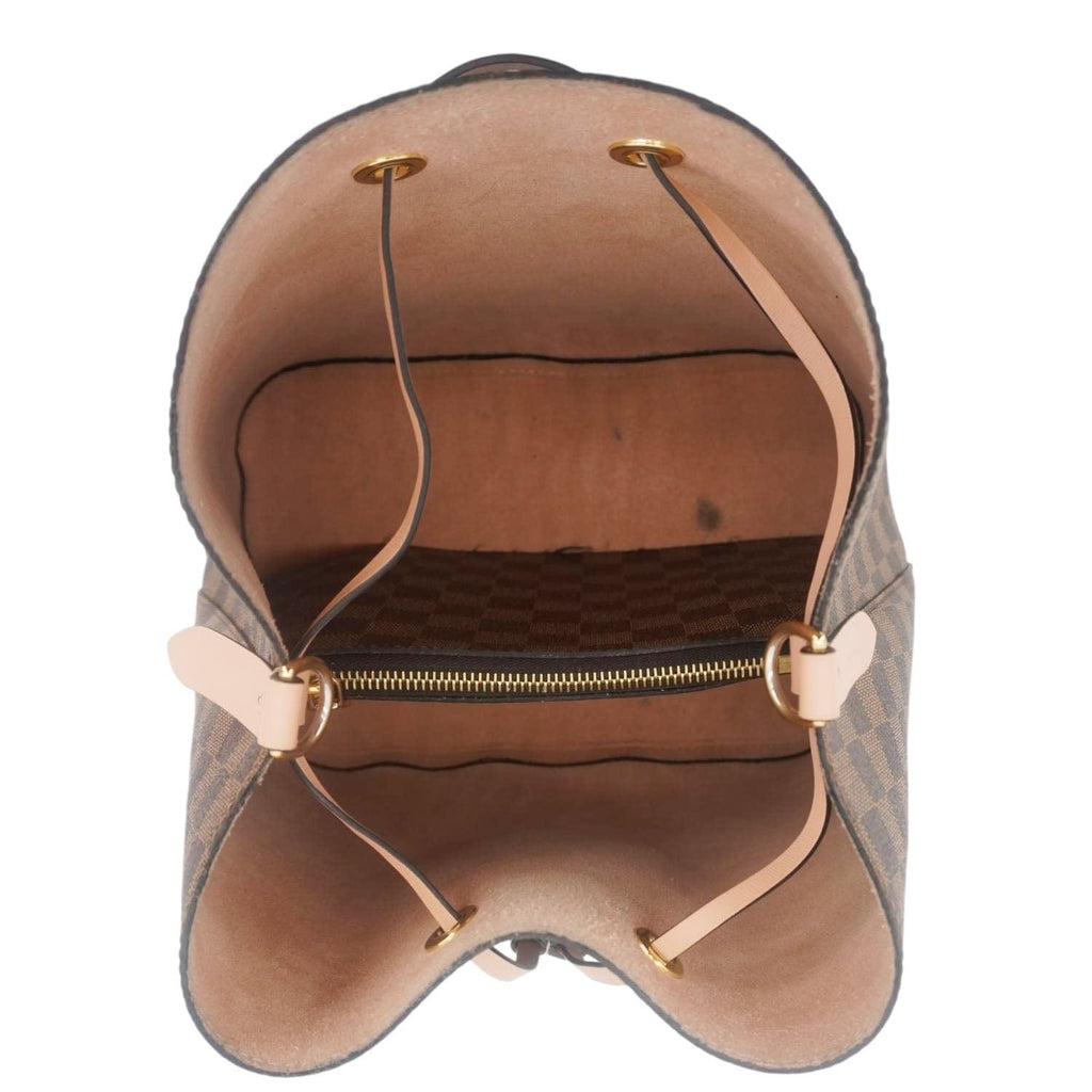 LOUIS VUITTON Neonoe MM Damier Ebene Shoulder Bag Brown
