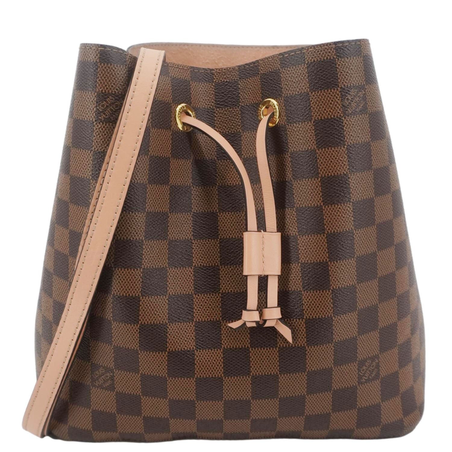 LOUIS VUITTON Neonoe MM Damier Ebene Shoulder Bag Brown