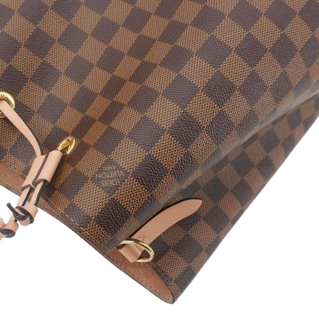 LOUIS VUITTON Neonoe MM Damier Ebene Shoulder Bag Brown